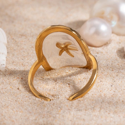 Starfish Resin Open Ring