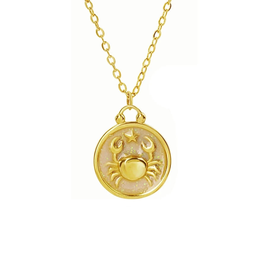 Fabiana Enamel Zodiac Pendant Necklace