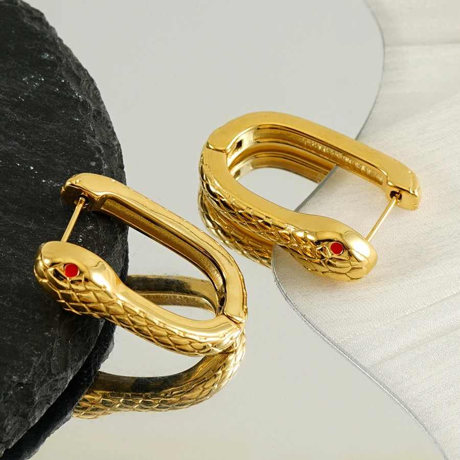 King Cobra Hoop Earrings