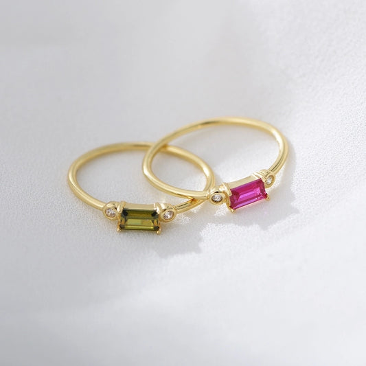 Minimalist Baguette Band Rings