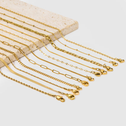 Dainty 18K Gold Necklace Chains