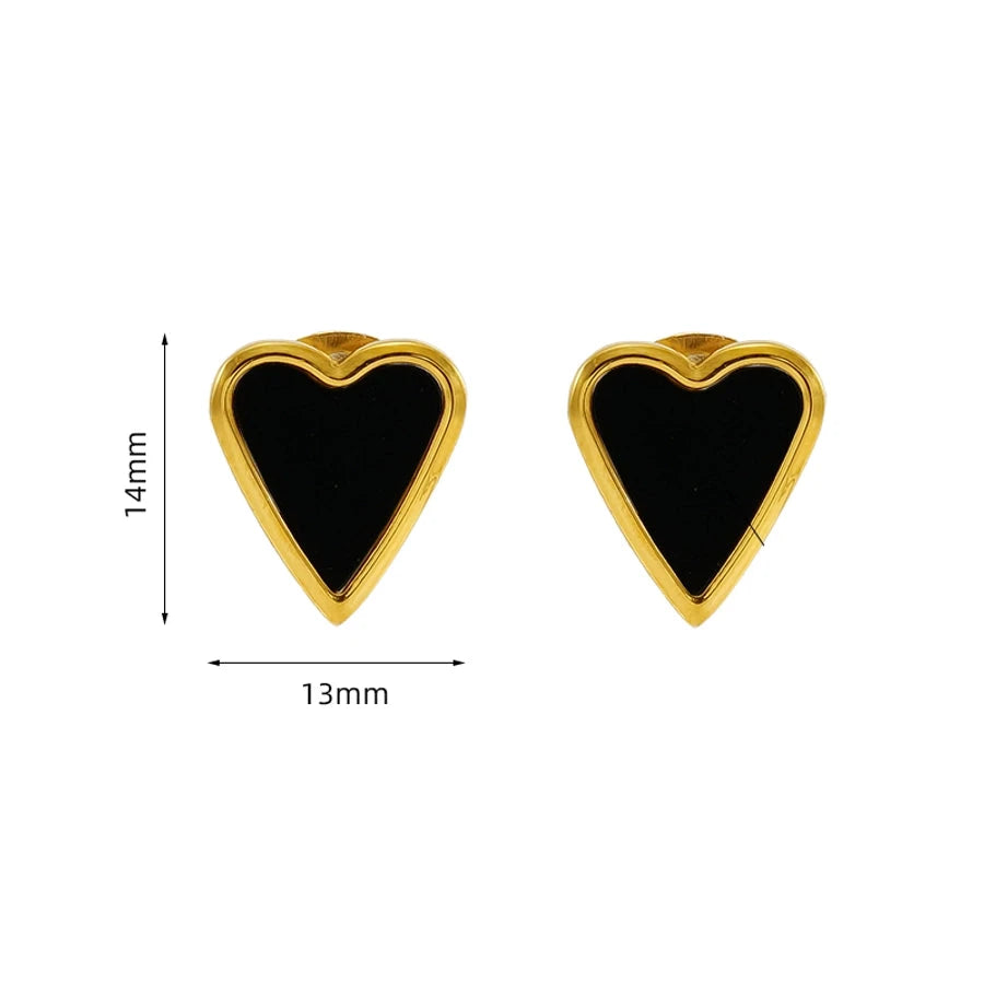 Eva Heart Stud Earrings