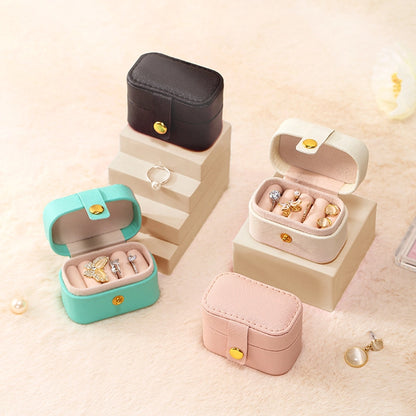 4 Slot Mini Leather Jewelry Box