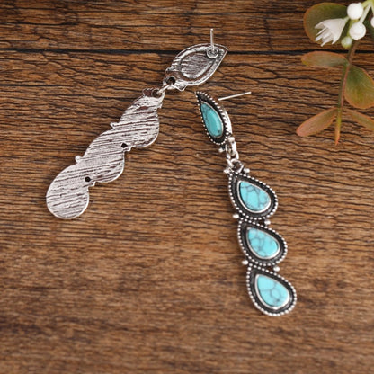 Turquoise Tear Dangle Earrings