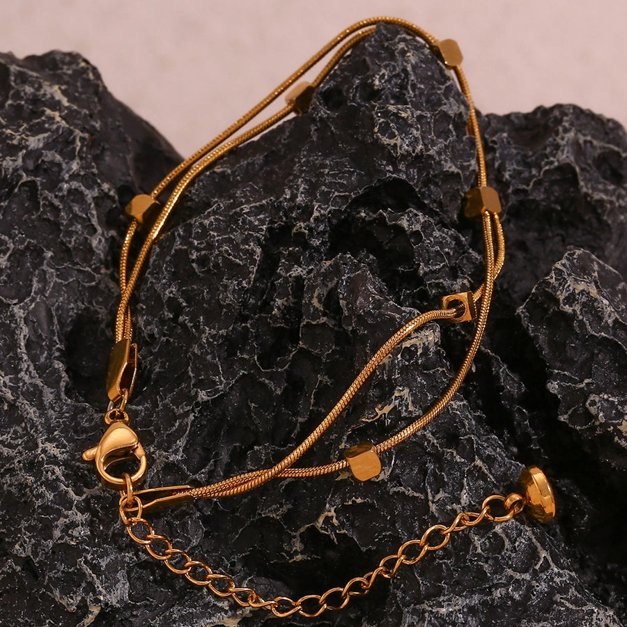 Cube Double Layer Chain Bracelet