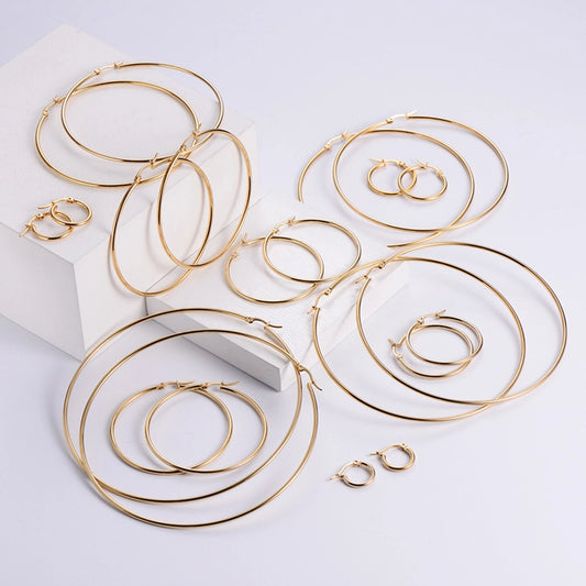 Classic Round Hoop Earrings